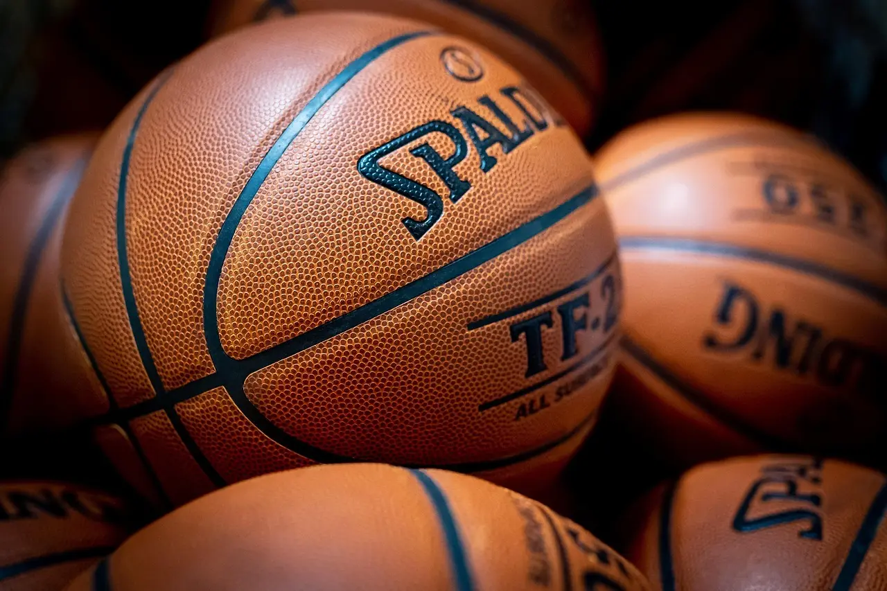 Stak af basketballs